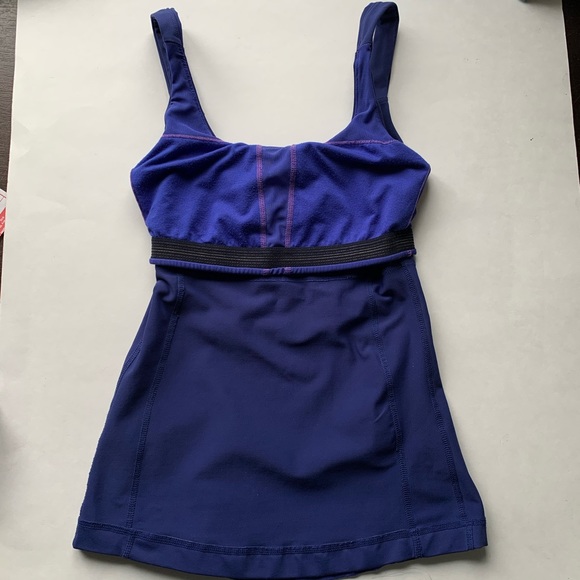 Sz. 0 Lululemon bluish purple tank top w mesh back - Picture 10 of 15